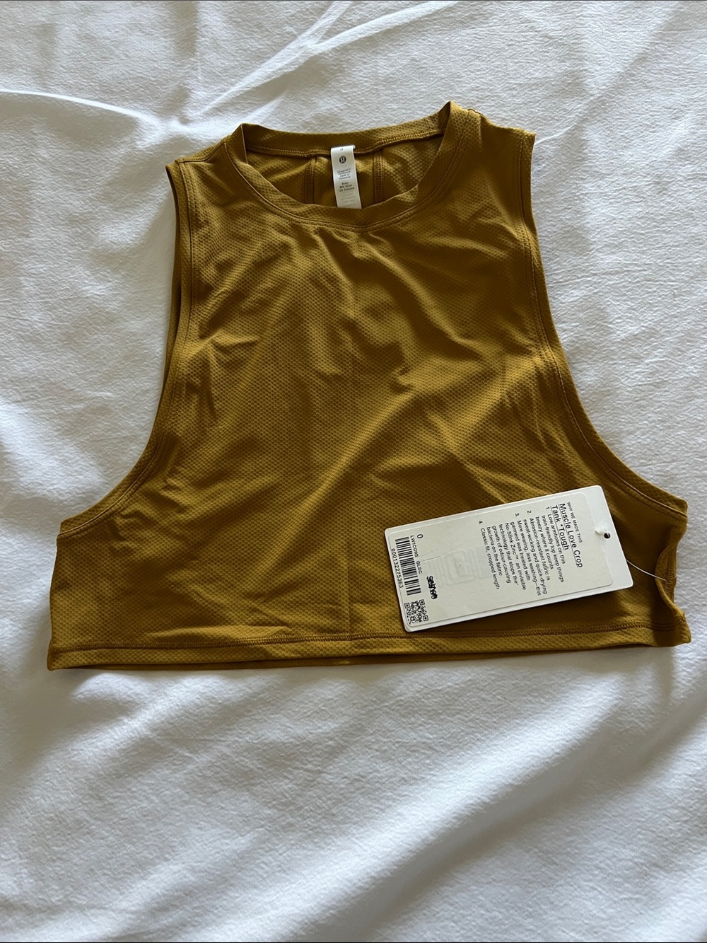 Women's Crop Tank Top - Mustard